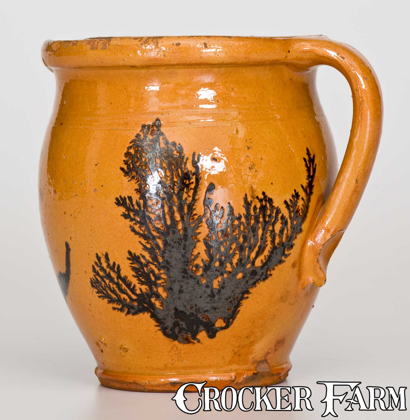 Fine Mocha-Decorated Pennsylvania Redware Pitcher -- Lot 191 -- Fall ...