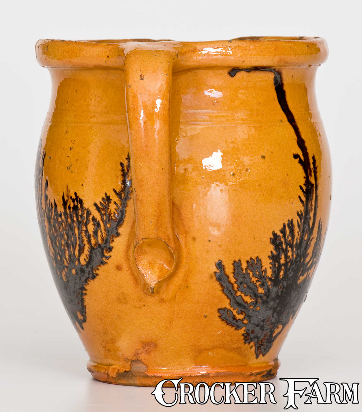 Fine Mocha-Decorated Pennsylvania Redware Pitcher -- Lot 191 -- Fall ...