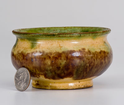 Fine Glazed Pennsylvania or Maryland Redware Sugar Bowl