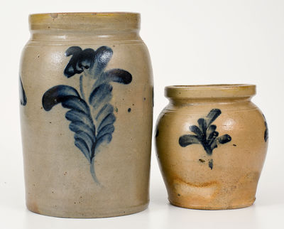 Two Small-Sized Richard C. Remmey (attrib.) Stoneware Jars, Philadelphia origin