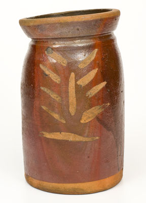 Rare Tanware Canning Jar, Southwestern PA or West Virginia origin, circa 1885