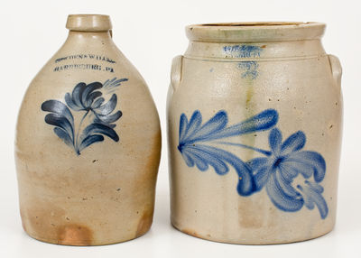 Two Pieces of Central PA Stoneware, circa 1865-1875