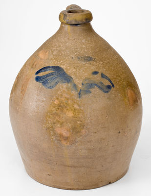 I.V. MACHETT (Cornwall, NY) Stoneware Jug, 1859-67