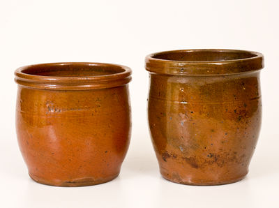 Two Bell Pottery (Waynesboro, PA) Redware Jars