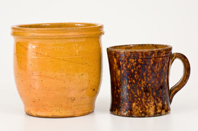 Two Pieces of  John Bell, Waynesboro, PA Glazed Redware