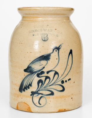 Six-Quart NEW YORK / STONEWARE CO. / FORT EDWARD, N.Y. Stoneware Bird Jar