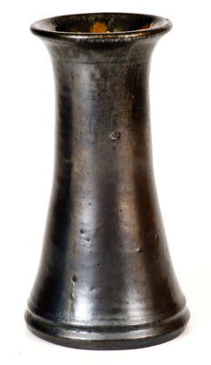 Black-Glazed JOHN BELL / WAYNESBORO Redware Vase