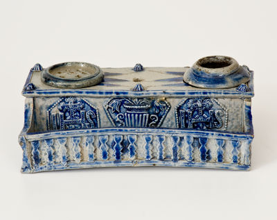 Westerwald, Germany Stoneware Inkstand, 18th or 19th century