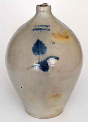 Three-Gallon L. NORTON / BENNINGTON (Vermont) Stoneware Jug, circa 1830