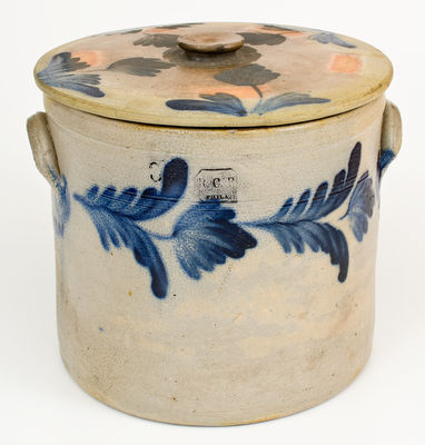 Three-Gallon R.C.R. / PHILA Lidded Stoneware Crock (Richard C. Remmey, Philadelphia, PA)