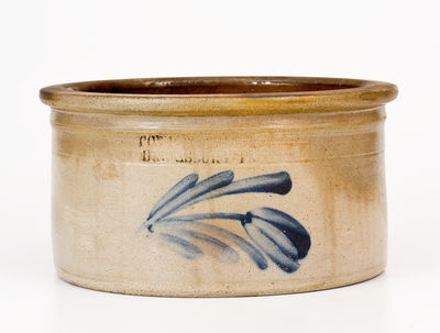 Half-Gallon COWDEN & WILCOX / HARRISBURG, PA Stoneware Butter Crock