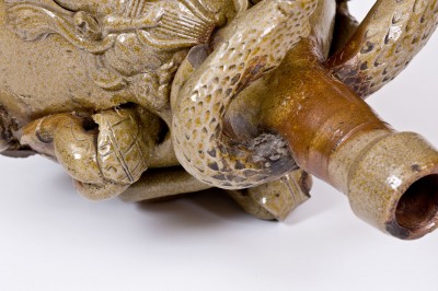 Extremely Rare and Important Anna Pottery Stoneware Snake Jug