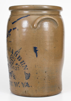 Scarce T.D. Harden (Palatine, West Virginia) Stoneware Eagle Jar