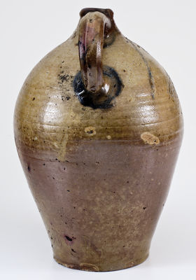 Exceedingly Important Stoneware Jug w/ Elaborate Incised Ship Decoration, probably Crolius Family, New York City, 18th century