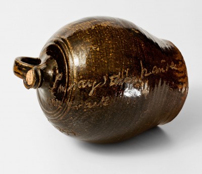 Highly Important David Drake June 28, 1854 Stoneware Jug Inscribed 