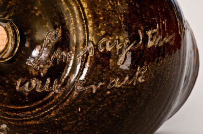 Highly Important David Drake June 28, 1854 Stoneware Jug Inscribed 
