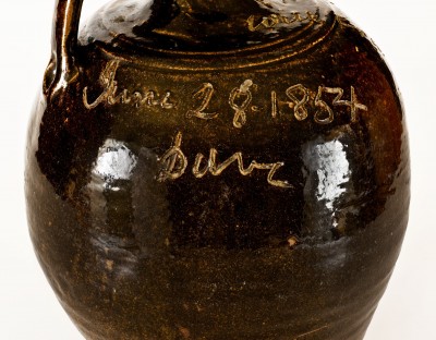 Highly Important David Drake June 28, 1854 Stoneware Jug Inscribed 