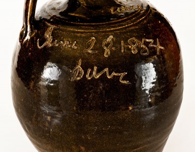 Highly Important David Drake June 28, 1854 Stoneware Jug Inscribed 