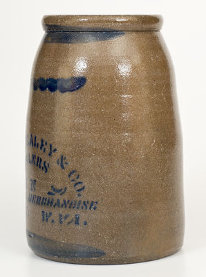 Rare WICK, West Virginia Stoneware Advertising Canning Jar