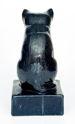 Large Blue-Glazed Figure of a Seated Cat, Ohio