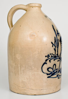 Exceptional 4 Gal. J. & E. NORTON / BENNINGTON, VT Stoneware Jug w/ Outstanding Standing Deer Decoration