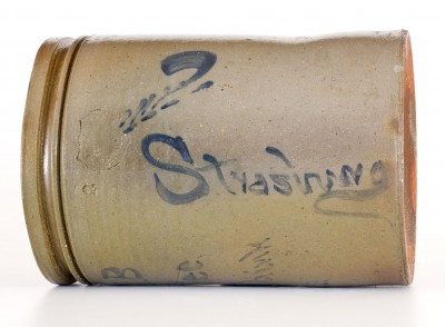 Extremely Rare and Important Shenandoah Valley Stoneware Poem Jar by D. L. Eberly.