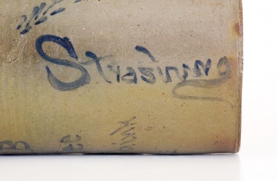 Extremely Rare and Important Shenandoah Valley Stoneware Poem Jar by D. L. Eberly.