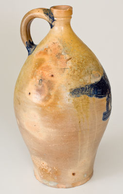 Rare One-Gallon Incised Stoneware Jug w/ Large Incised Bird Decoration