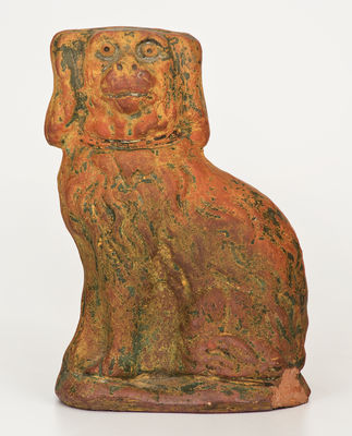 Attrib. George Wagner (Carbon County, PA) Pottery Spaniel Doorstop