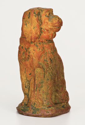 Attrib. George Wagner (Carbon County, PA) Pottery Spaniel Doorstop