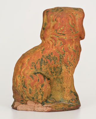 Attrib. George Wagner (Carbon County, PA) Pottery Spaniel Doorstop