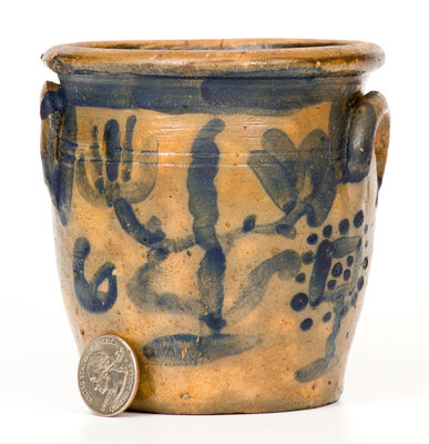 Rare Miniature Ohio Stoneware Jar, possibly Asa E. Spencer, Portage County