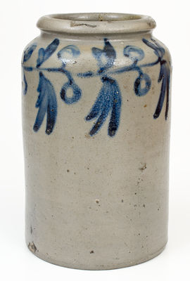 One-Gallon attrib. Henry H. Remmey (Philadelphia, PA) Stoneware Jar, c1835