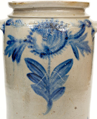 B.C. MILBURN / ALEXA (Alexandria, VA) Stoneware Jar, circa 1845