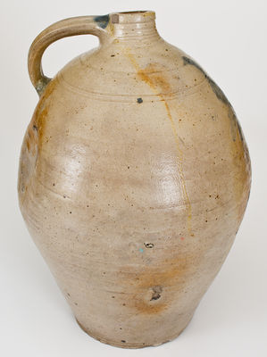 Fine Three-Gallon Stoneware Jug with Incised Bird Decoration, probably New Jersey, c1815