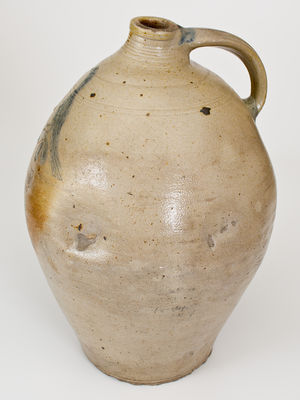 Fine Three-Gallon Stoneware Jug with Incised Bird Decoration, probably New Jersey, c1815