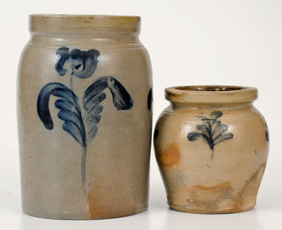 Two Small-Sized Richard C. Remmey (attrib.) Stoneware Jars, Philadelphia origin