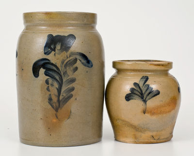 Two Small-Sized Richard C. Remmey (attrib.) Stoneware Jars, Philadelphia origin