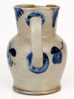 Fine Small-Sized attrib. Henry H. Remmey (Philadelphia) Stoneware Pitcher w/ Elaborate Floral Decoration