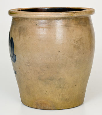 William Moyer (Harrisburg, PA) Stoneware Jar w/ Cobalt Floral Decoration, 1858-1861