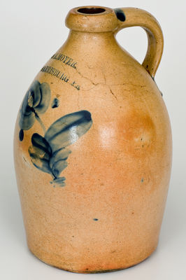 WM. MOYER / HARRISBURG, PA Stoneware Jug, 1858-1861