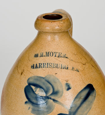 WM. MOYER / HARRISBURG, PA Stoneware Jug, 1858-1861