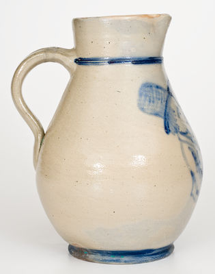 Outstanding Stoneware Pitcher w/ Man s Bust Inscribed 