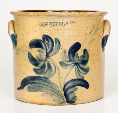 Scarce JOHN YOUNG & CO. (Harrisburg, PA) Stoneware Crock