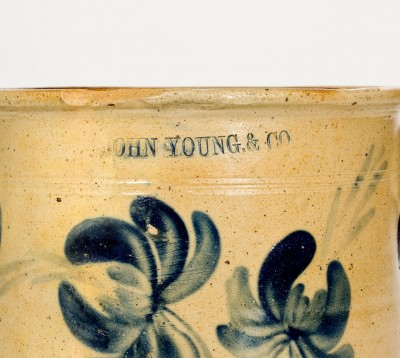 Scarce JOHN YOUNG & CO. (Harrisburg, PA) Stoneware Crock