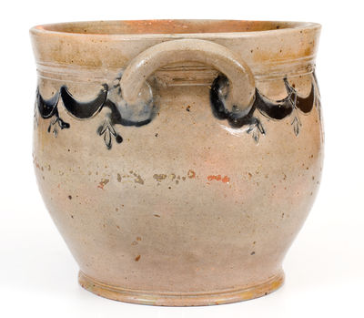 Extremely Rare Squat-Shaped COMMERAW S STONEWARE Jar (African-American Potter, Thomas W. Commeraw)