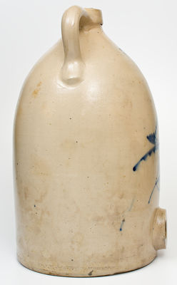 Six-Gallon SATTERLEE & MORY / FORT EDWARD, N.Y. Stoneware Water Cooler w/ Bird Decoration