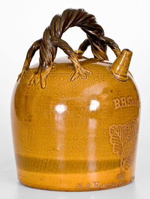 Extremely Rare Signed H.A. Rhodenbaugh, Akron, Ohio Presentation Harvest Jug