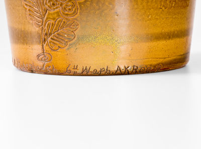 Extremely Rare Signed H.A. Rhodenbaugh, Akron, Ohio Presentation Harvest Jug