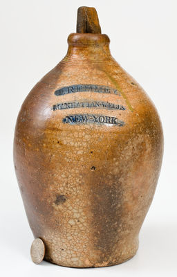 Rare J. REMMEY / MANHATTAN-WELLS / NEW-YORK Stoneware Jug